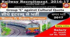 Central railway recruitment 2017